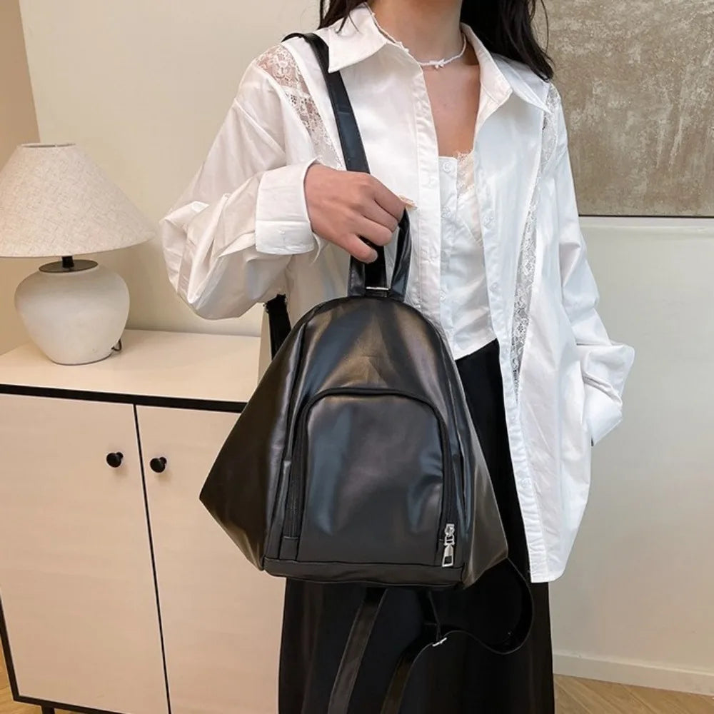 Sac Hobo couleur unie à bandoulière simple en cuir- OFFRE SPÉCIAL !