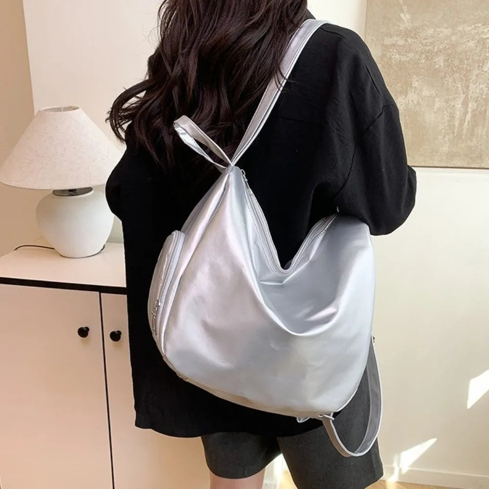 Sac Hobo couleur unie à bandoulière simple en cuir- OFFRE SPÉCIAL !
