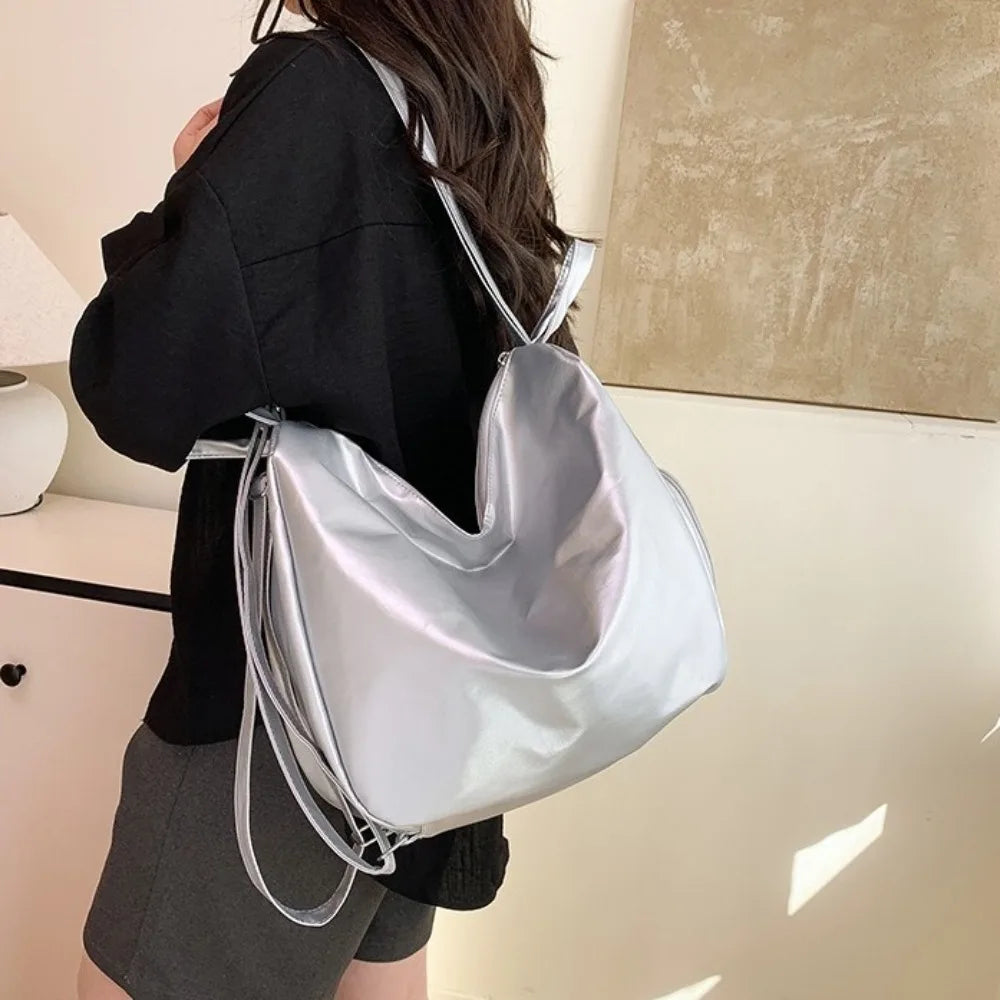 Sac Hobo couleur unie à bandoulière simple en cuir- OFFRE SPÉCIAL !
