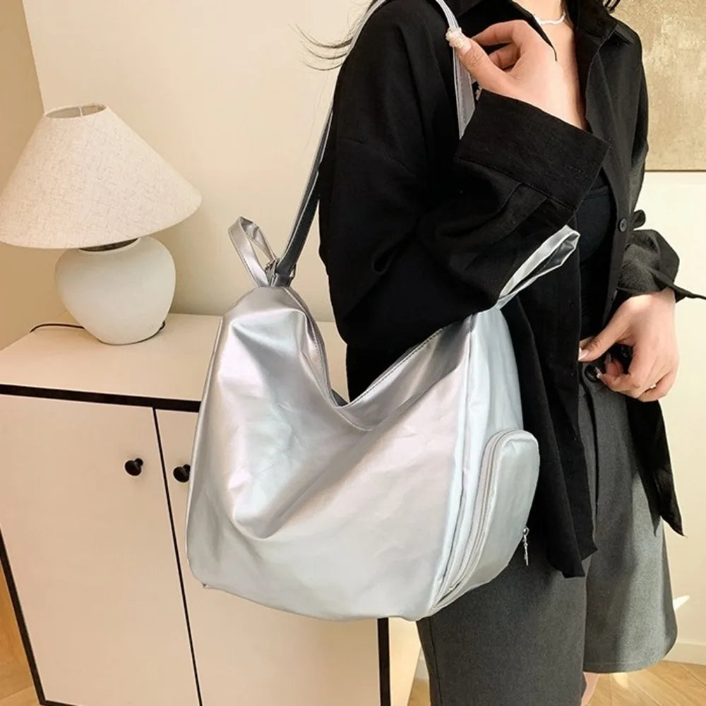 Sac Hobo couleur unie à bandoulière simple en cuir- OFFRE SPÉCIAL !